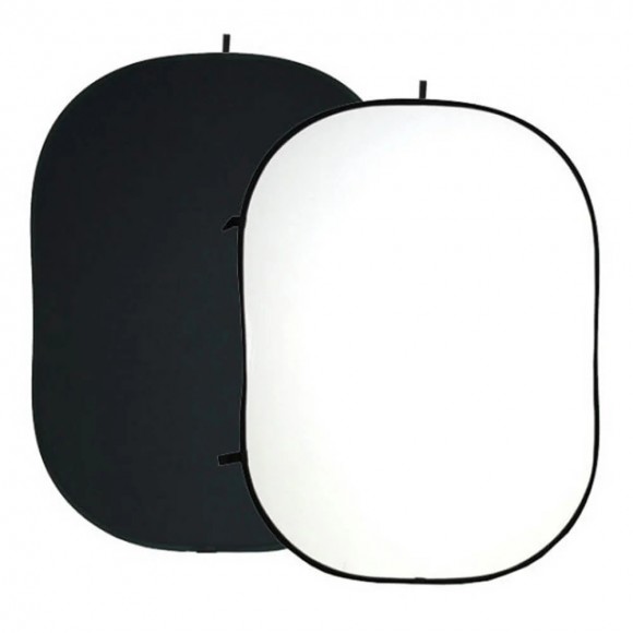PixaPro Dual Side Collapsible 1.5x2m Background Board (Black/White)